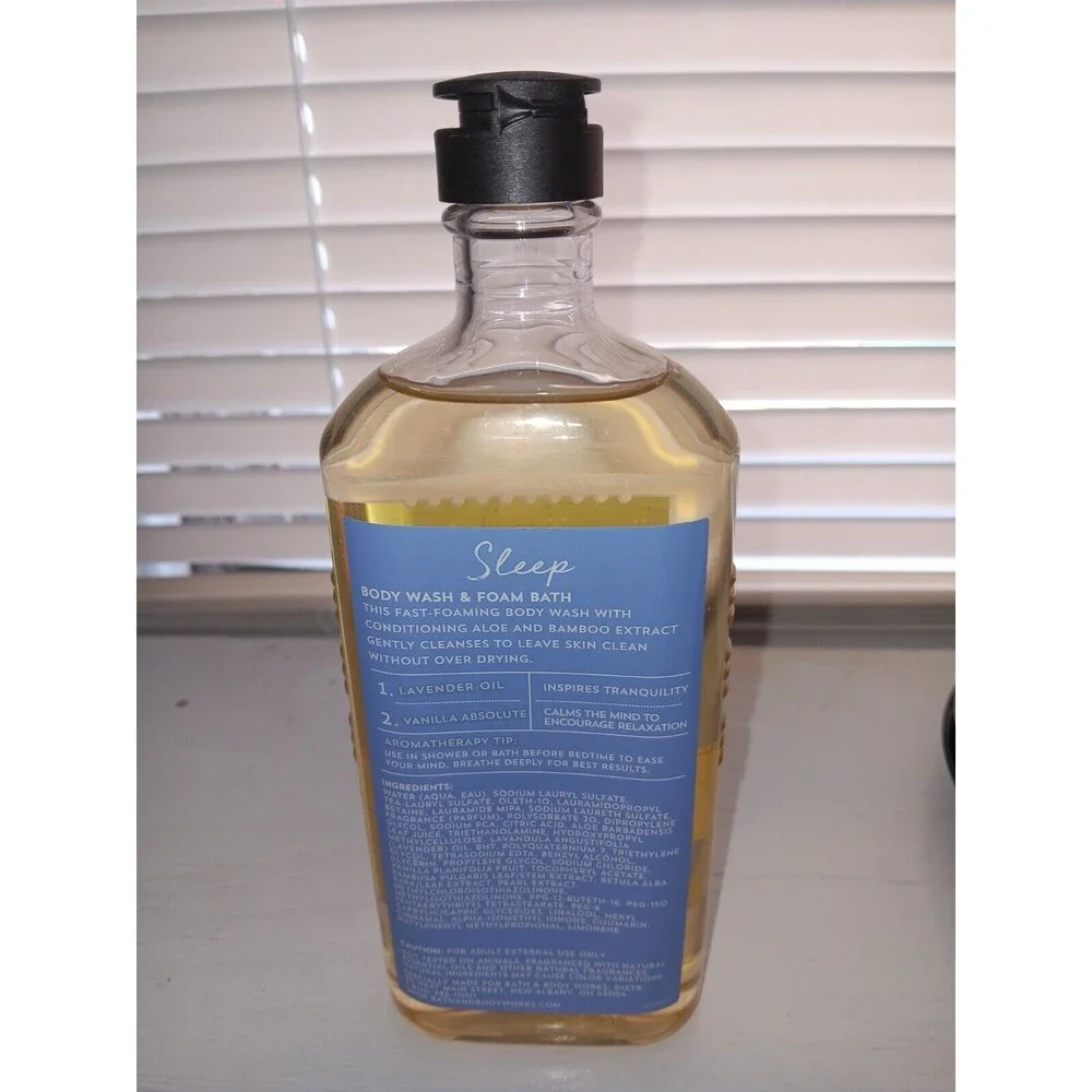 Bath & Body Works Aromatherapy Sleep Lavender Vanilla Body Wash Foam Bath 10 oz
